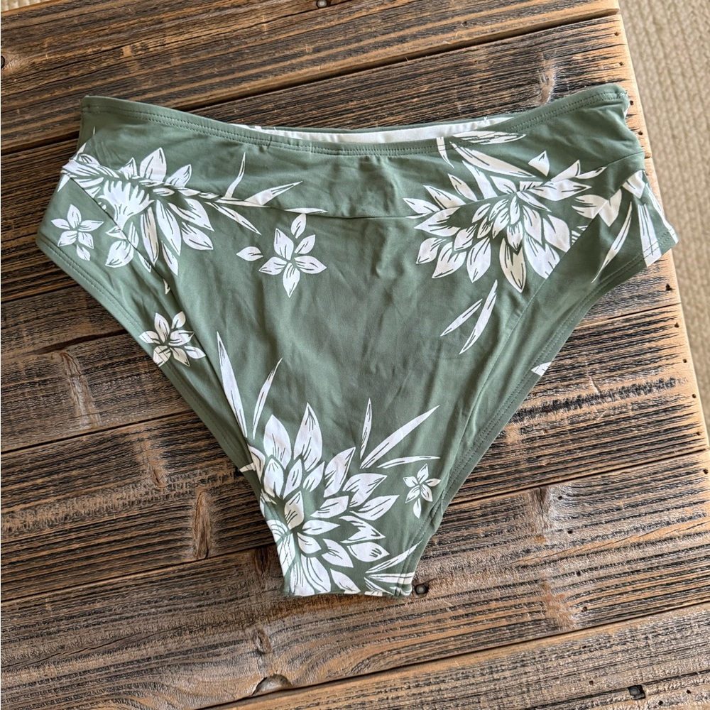 NWT Sunn Lab Swim Bikini Bottoms - Moss Green - Picture 2 of 6